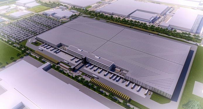 Dak- en wandbeplating bij Distributiecentrum XXL Zalando te Bleiswijk Dak- en wandbeplating bij Distributiecentrum XXL Zalando te Bleiswijk