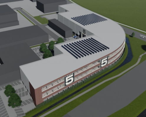 Dak- en wandbeplating bij LOODS 5 te Duiven