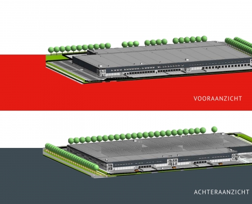 Dak- en wandbeplating bij Distripark te Dordrecht