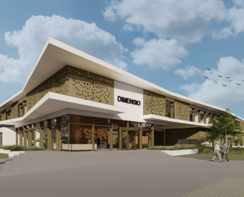 Dak- en wandbeplating bij Dimensio te Almere