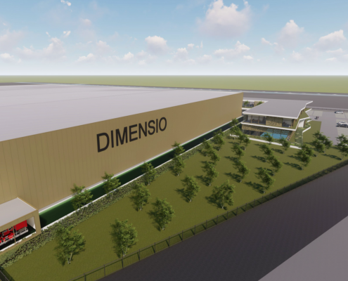 Dak- en wandbeplating bij Dimensio te Almere Dak- en wandbeplating bij Dimensio te Almere