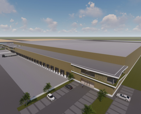 Dak- en wandbeplating bij Dimensio te Almere Dak- en wandbeplating bij Dimensio te Almere