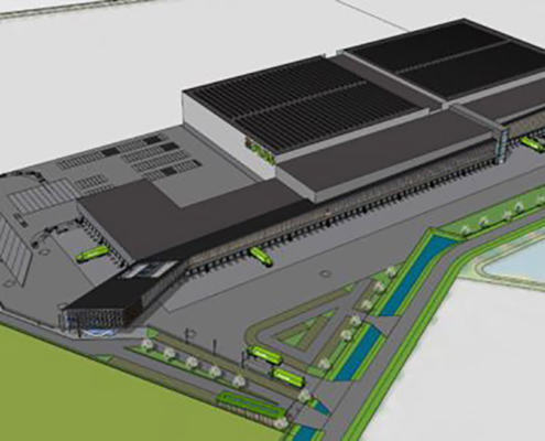 Dak- en wandbeplating bij distributiecentrum Plus te Oss Dak- en wandbeplating bij distributiecentrum Plus te Oss