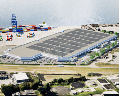 Dak- en wandbeplating bij Distributiecentrum Goodman te Alblasserdam Dak- en wandbeplating bij Distributiecentrum Goodman te Alblasserdam