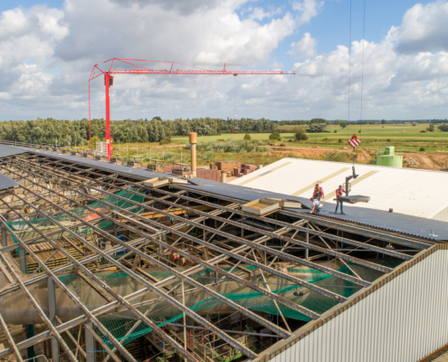 Dakrenovatie bij Steenfabriek te Pannerden