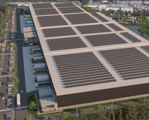 Dak- en gevelbeplating bij Logistics Centre Dak- en gevelbeplating bij Logistics Centre te Oosterhout